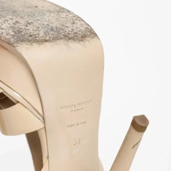 Saint Laurent Nude Patent Leather Tribute 105 Platform Sandal - Picture 5 of 12